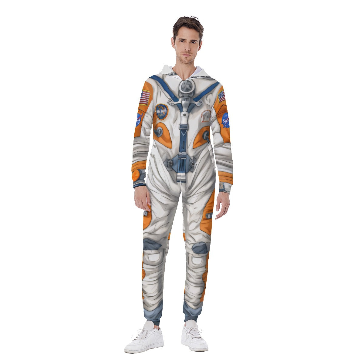 Space Suit Men's Hooded Jumpsuit