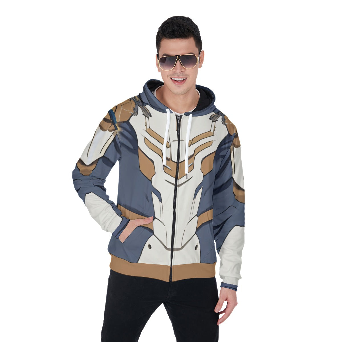 Anime 1: Men's Heavy Fleece Zip Up Hoodie