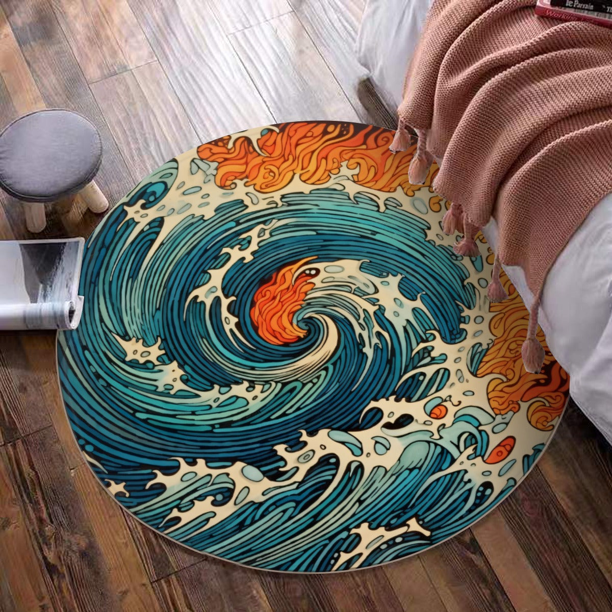 Japanese Fire Water: Foldable round mat