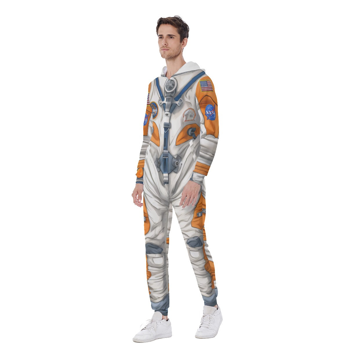 Space Suit Men's Hooded Jumpsuit