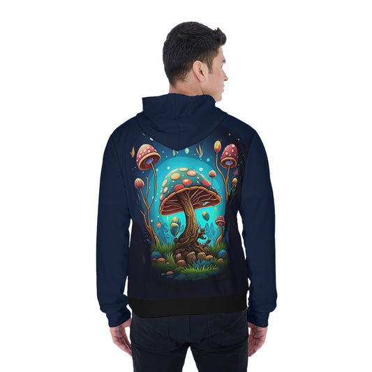 Mushroom Men's Mirco Fleece Zip Up Hoodie