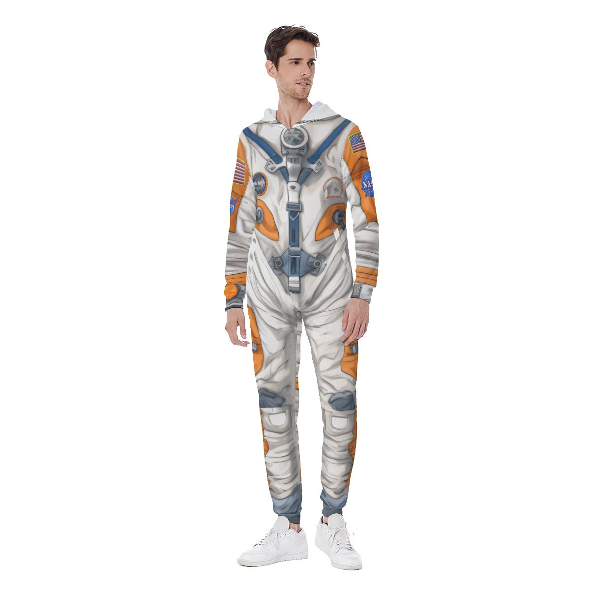 Space Suit Men's Hooded Jumpsuit