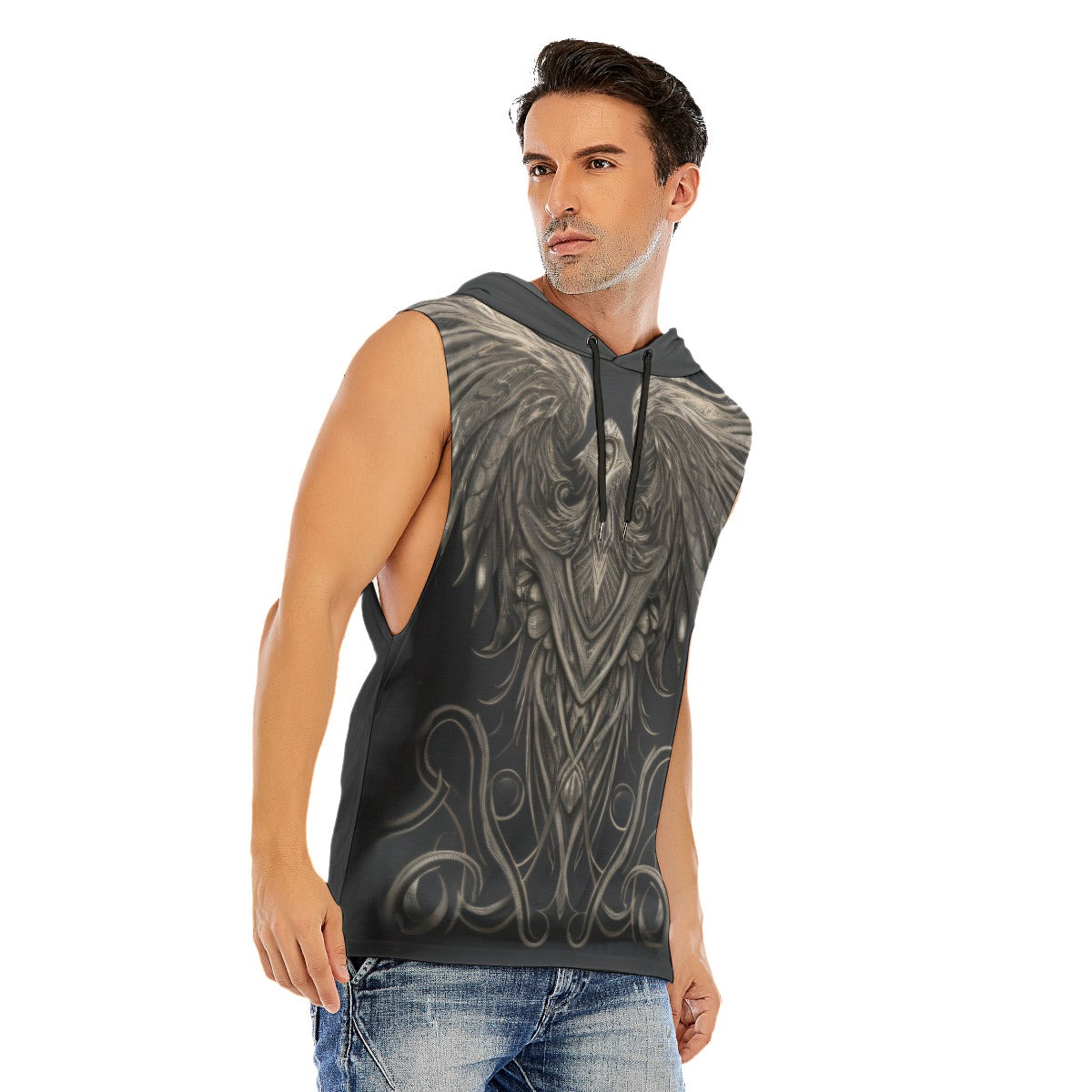 Angelic  Sleeveless Pullover Hoodie