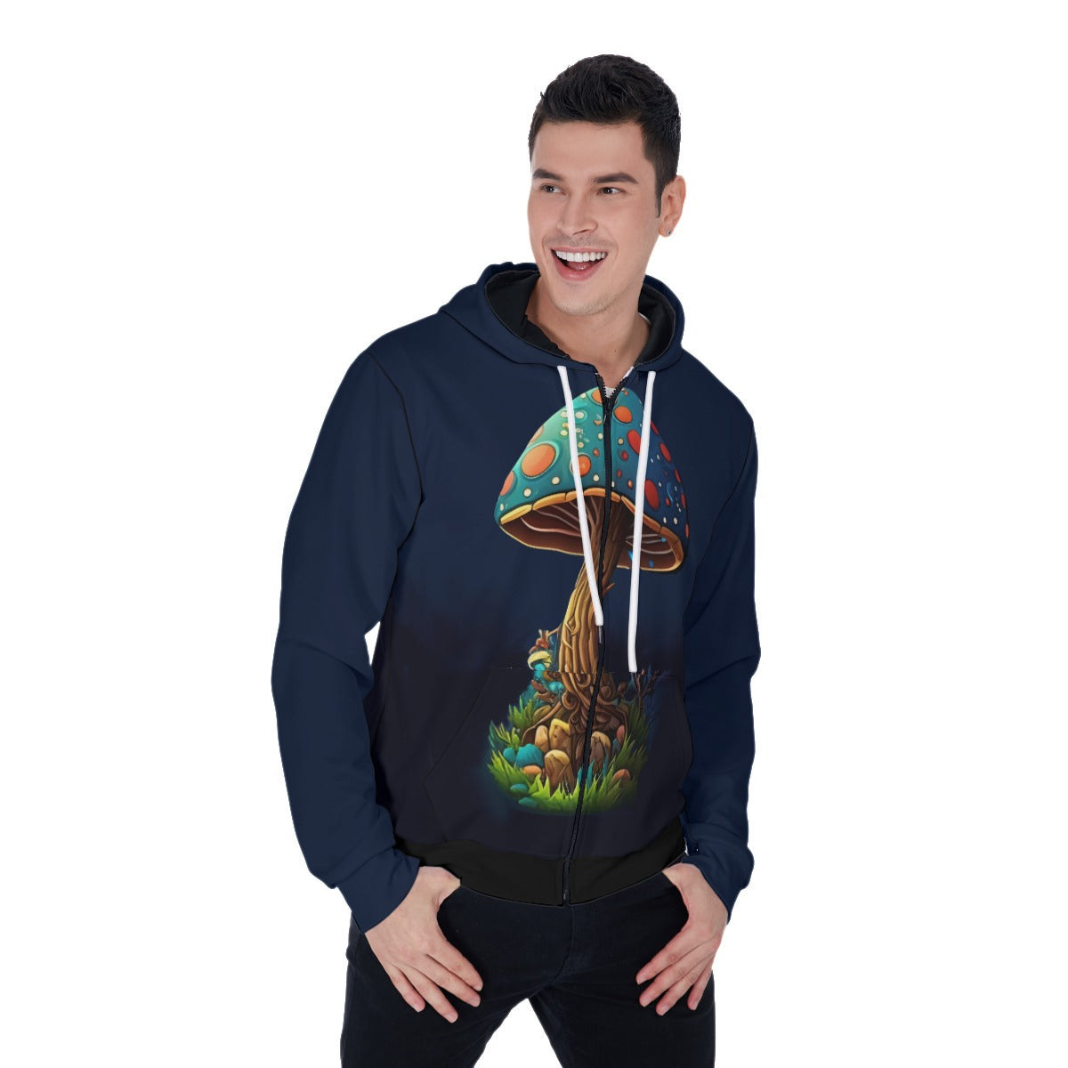 Mushroom Men's Mirco Fleece Zip Up Hoodie