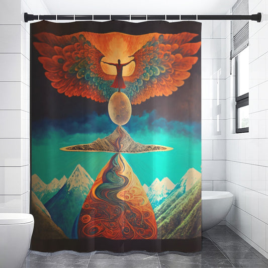 Emerging Phoenix: Shower Curtains 150（gsm）